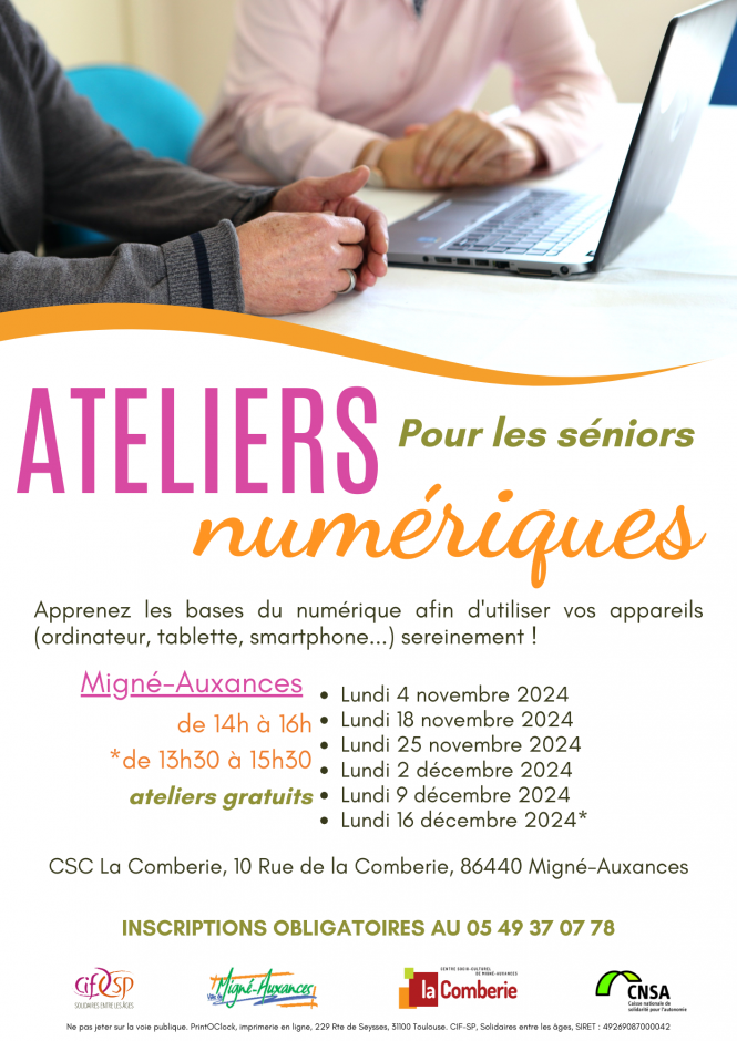 Ateliers numériques pour les seniors